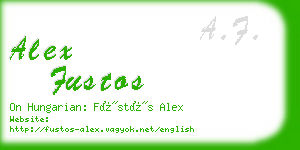 alex fustos business card